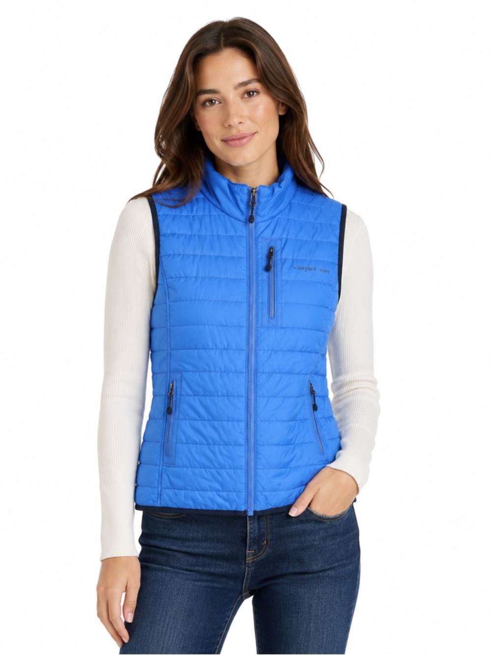 Vineyard Vines Men’s Blue 100% Polyester Puffer Vest Size Large